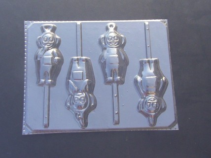 166sp Tele Friends Chocolate or Hard Candy Lollipop Mold